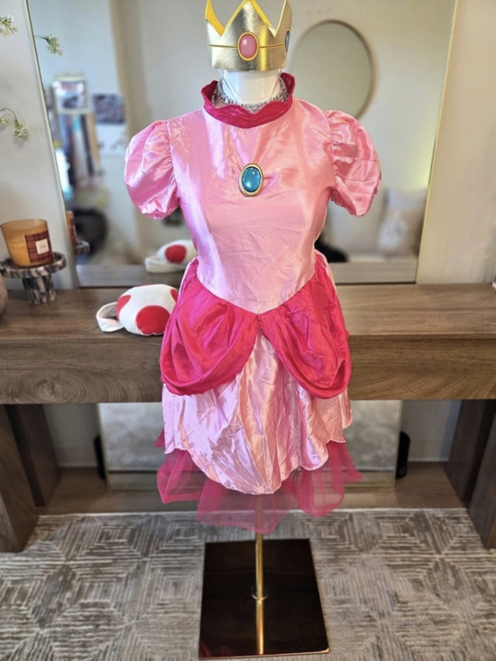 Nintendo Princess Peach Costume Pink Red Theater